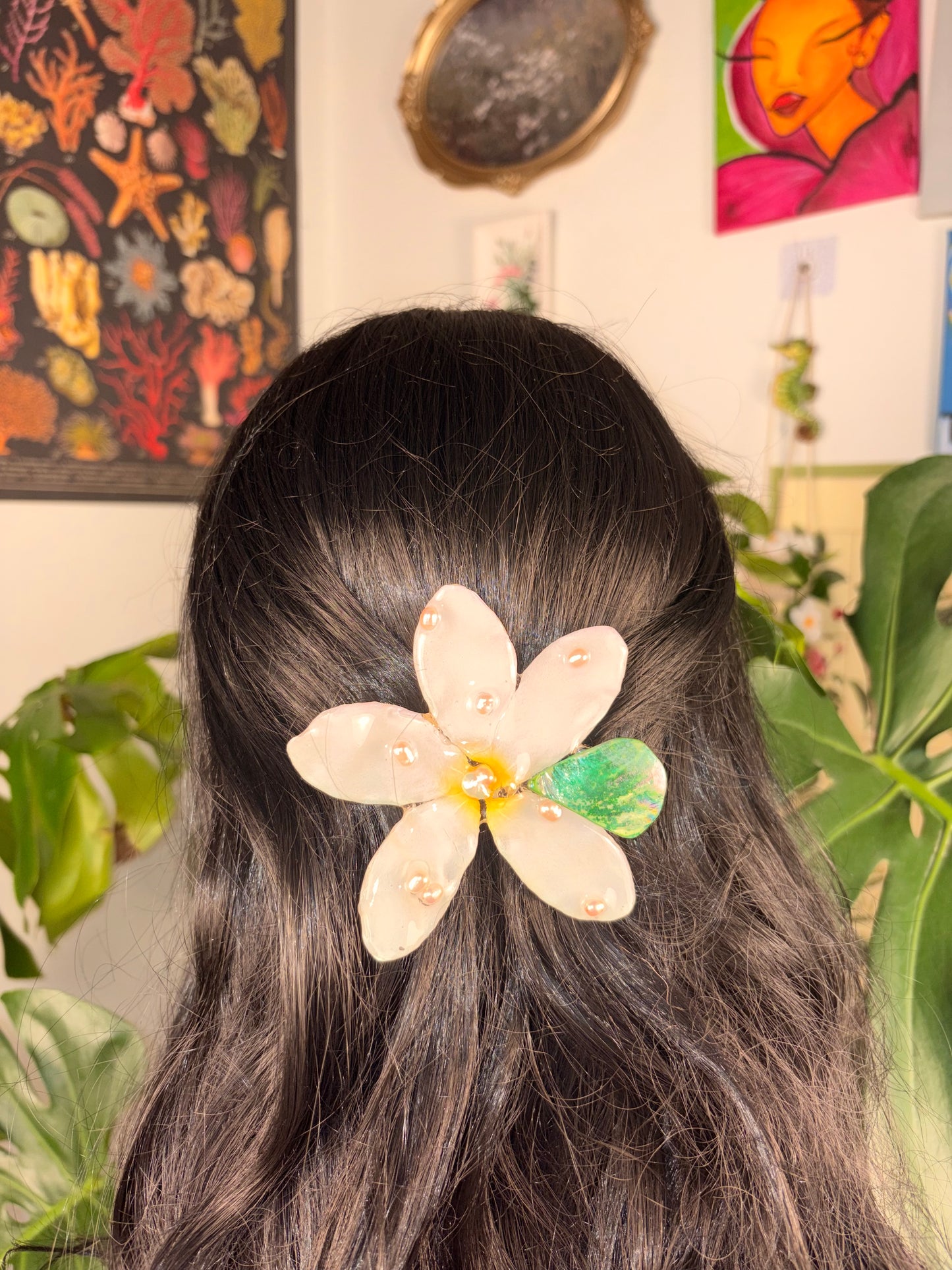 Tropical Plumeria Clip ( grande )
