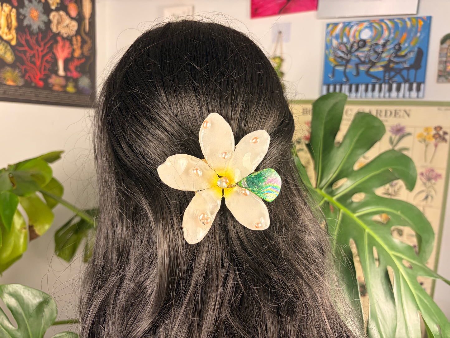 Tropical Plumeria Clip ( grande )