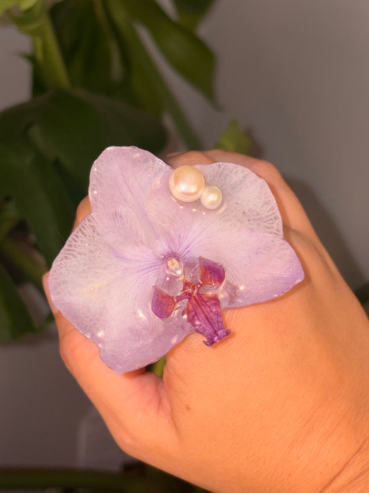 Phalaenopsis & Pearls Ring