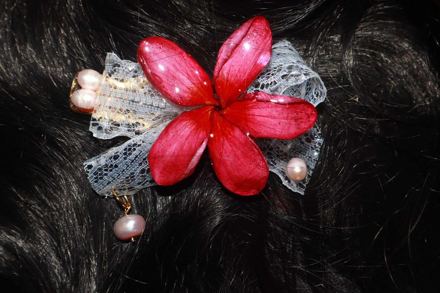 Coquette Plumeria Clip