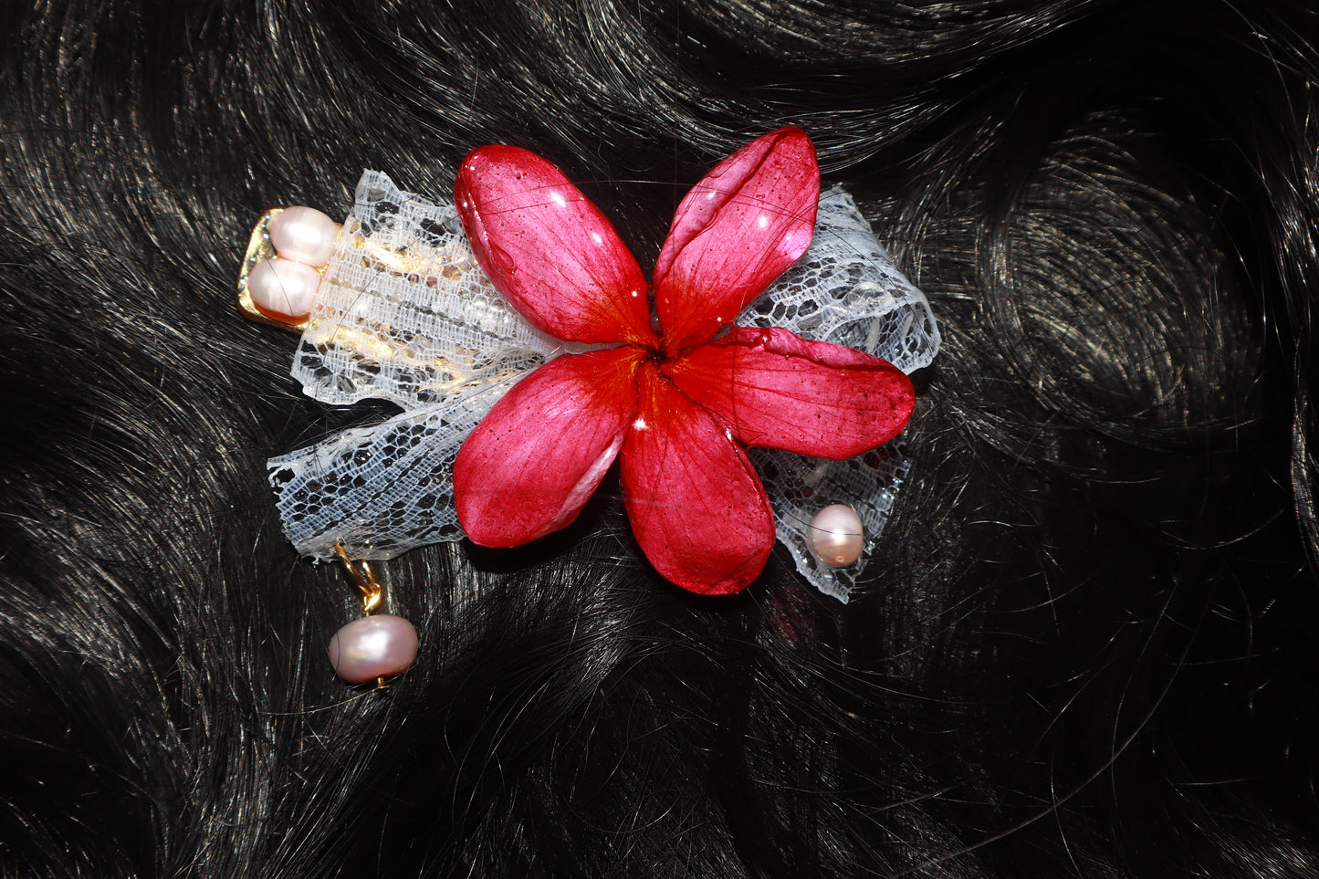 Coquette Plumeria Clip