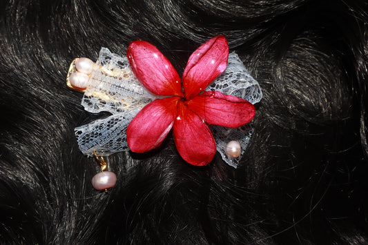 Coquette Plumeria Clip