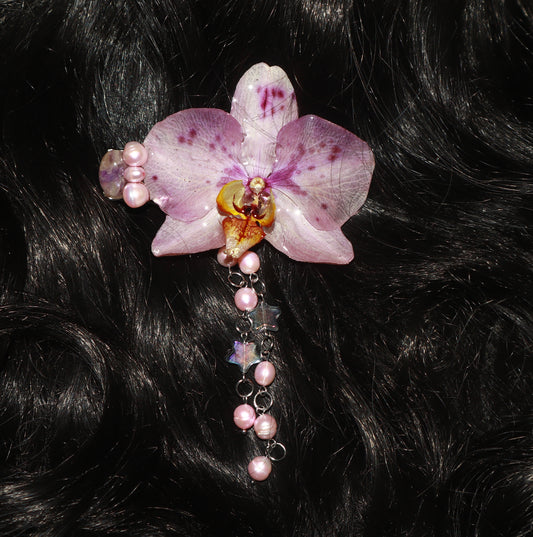 Amatistas, Perlas y Estrellitas Clip