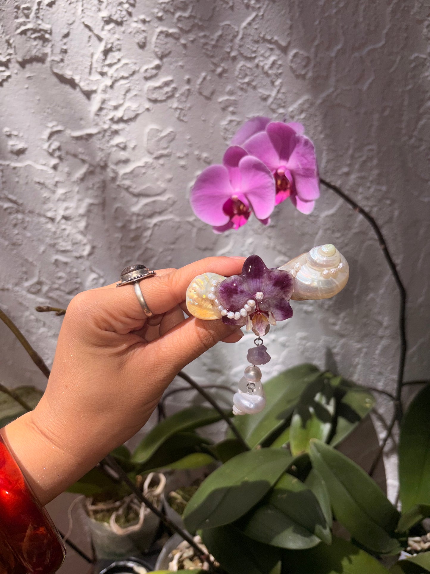 Orquídea & Caracol Clip